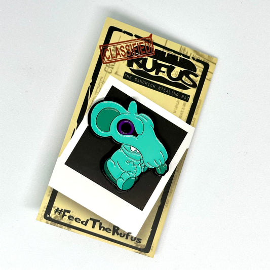 Pin - Rufus Turquoise and Purple